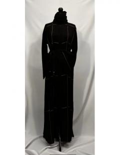 Elegant Open Plain Black Zoom Abaya