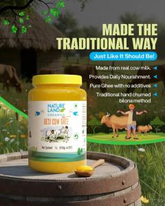 Organic Premium Cow Desi Ghee  Natureland Organi