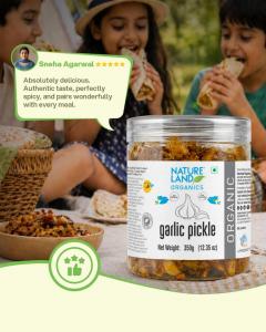 Buy Organic Garlic Pickle Online  Homemade Taste