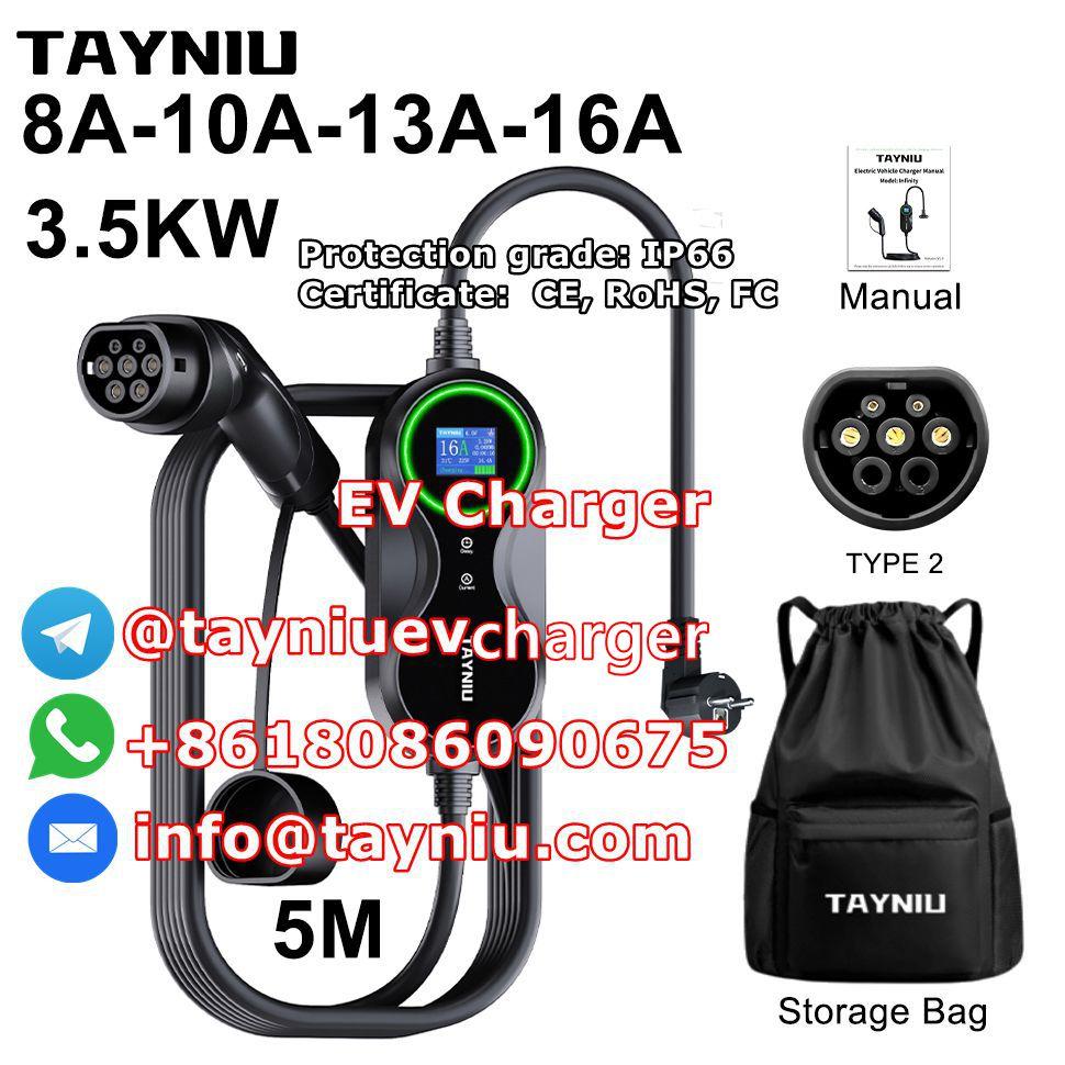 Type 1 Type 2 Gbt 7kw AC Charging Station EV Charger 4 Image
