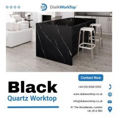 Black Quartz Worktop  44 0208 368 5555  Dialawor