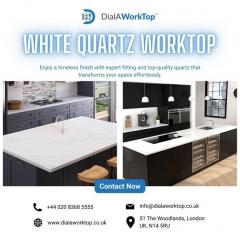White Quartz Worktop  44 0208 368 5555  Dialawor