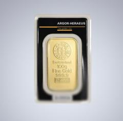 100 Gram Argor Gold Bar