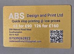 Premium Aluminium And Metallic Business Cards In