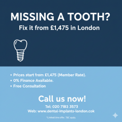 Missing A Tooth Fix It From 1,475 In London