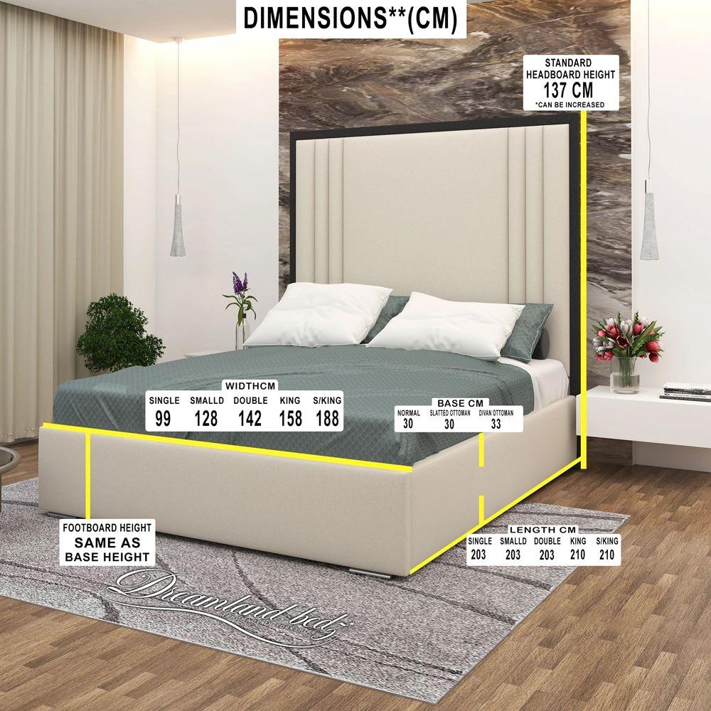 2025 Ibiza Black Trim Bed Frame 3 Image