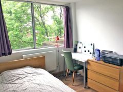 A bright double room in a flatshare in West London