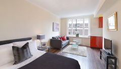 A spacious, bright double studio apartment