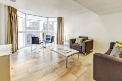 An impressive one bedroom, two bathroom apartment