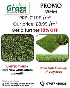 35Mm Artificial Grass Sale  Now From 8.99M  Extr