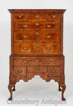 Queen Anne Chest on Chest in Walnut Circa 1700