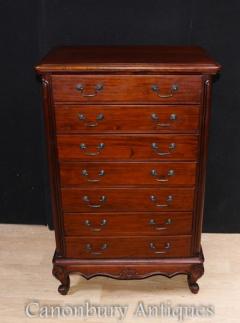 Antique Wellington Chest Drawers Mahogany 1890