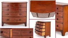 Buy Victorian Bow Front Chest Drawers Mahogany 1