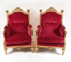 Buy Pair Gilt French Arm Chairs Empire Fauteuils