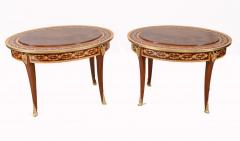 Pair Empire Side Tables Kingwood Inlay French