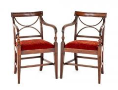 Stunning Pair Of Regency Arm Chairs - Antique Ma