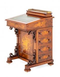 Victorian Walnut Davenport Desk - Antique 1860 -