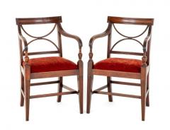 Elegant Pair Of Regency Arm Chairs - Period Maho