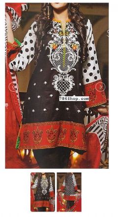 Black Lawn Suit - Buy Pakistani Lawn Dresses Online