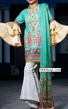 Sea Green Lawn Suit