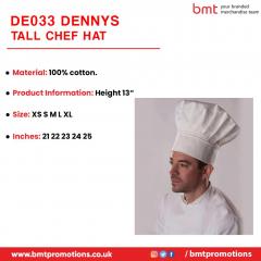 Promotional De033 Dennys Tall Chef Hat