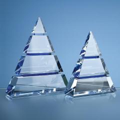 Clear Optical Crystal Cenotaph Award With A Sing