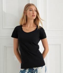 Av121 Anvil Ladies Featherweight Scoop Neck T-Sh