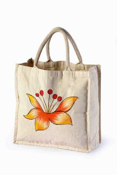 Reusable Printed Cotton Shopping Bags For Women