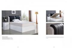 Rugby High Gloss Storage Bed With Leather Headbo
