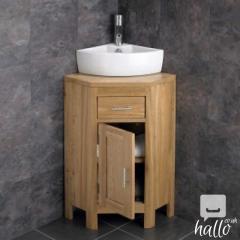 Alta Solid Oak Single Door Vanity Cabinet